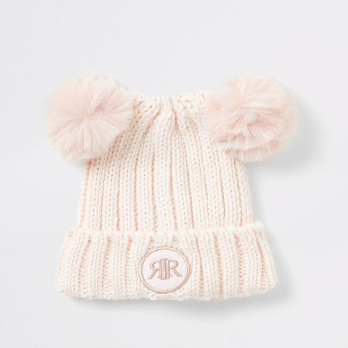 Island Mini girls Pink faux pom beanie hat | Compare | Union Square Aberdeen Shopping Centre