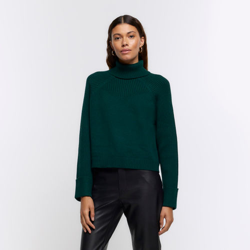 River Island Womens Green Rib...