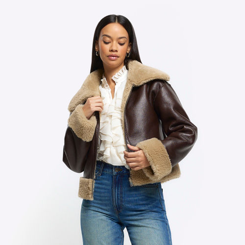 River Island Womens Brown...