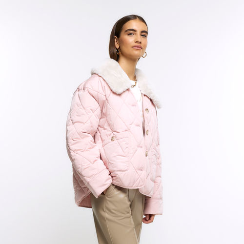 River Island Womens Pink Faux...
