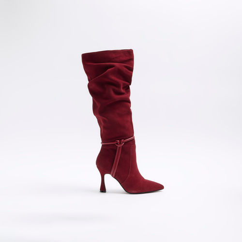 River Island Womens Red Suede...