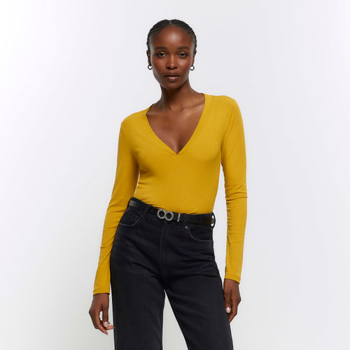 V-Neck Long Sleeve Top