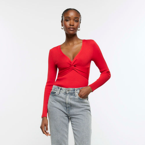 River Island Womens Red Front...
