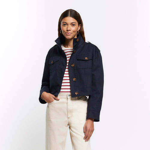 River Island Womens Navy Crop...