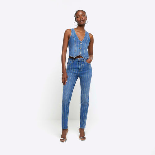 River Island Womens Blue Slim...