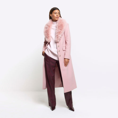 River Island Womens Pink Faux...