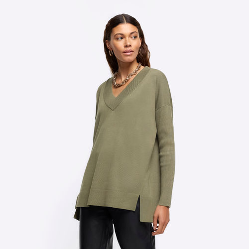 River Island Womens Khaki V...