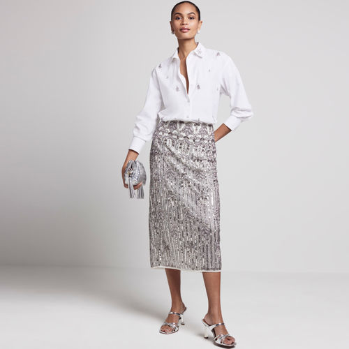 River Island Womens Silver...