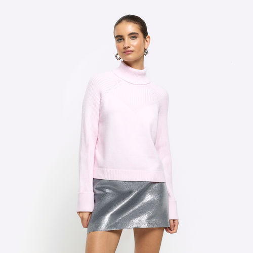 River Island Womens Pink Rib...