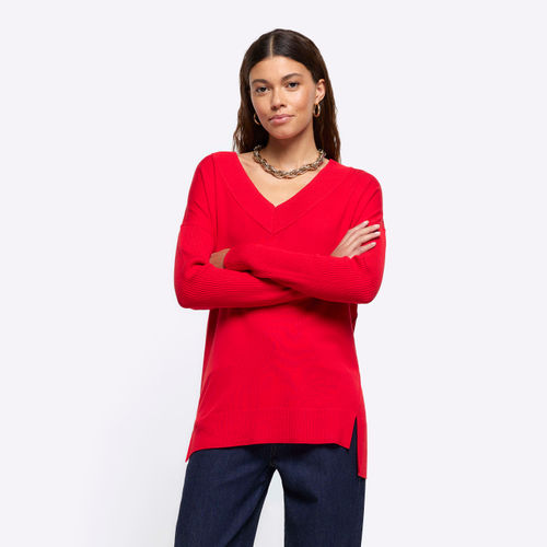 River Island Womens Red V...