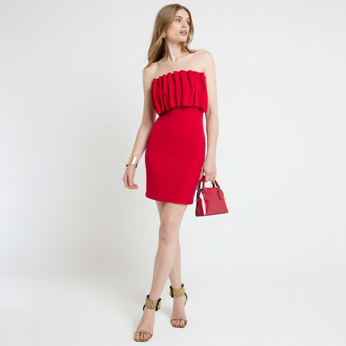 River Island Womens Red Frill...