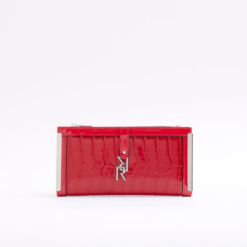 River Island Womens Red Croc...