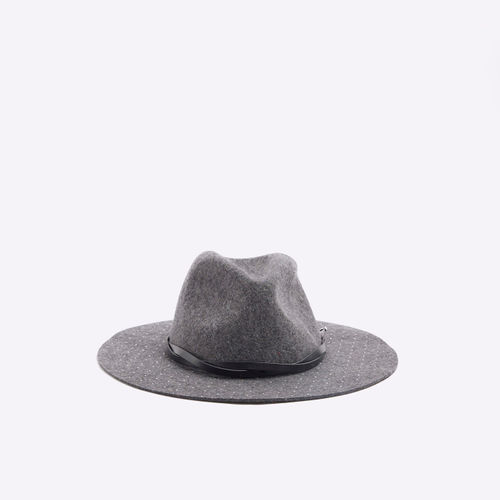 River Island Womens Grey Diamante Fedora Hat