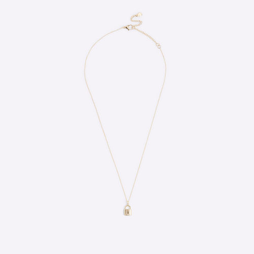 River Island Womens Gold L Initial Lock Necklace