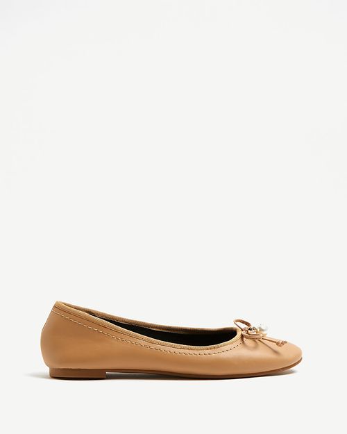 River Island Womens Beige Bow...