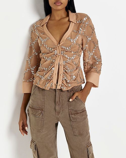 River Island Womens Beige...