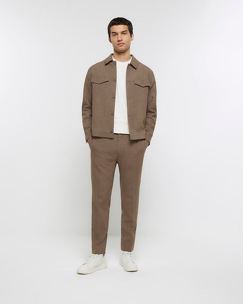 Mens River Island Beige Slim...