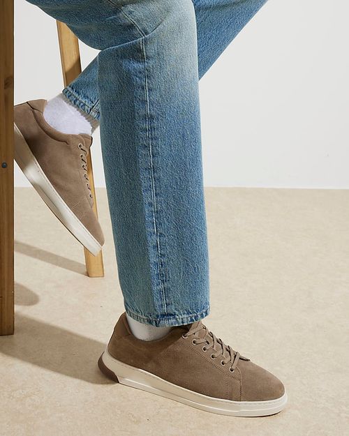 Mens River Island Beige Suede...