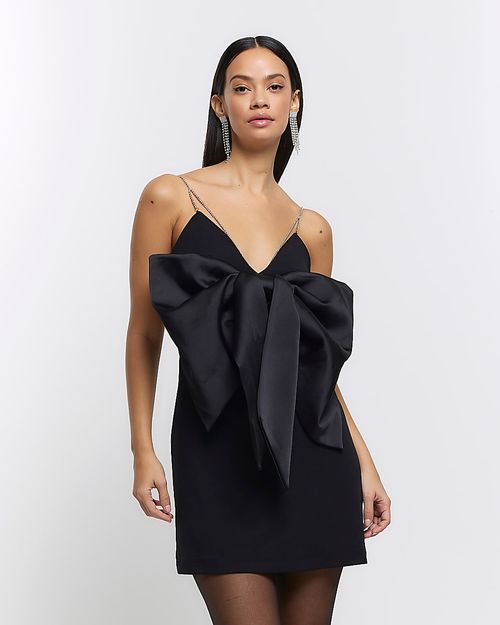 River Island Womens Black Bow...