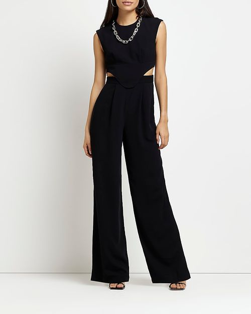 River Island Womens Black Cut...