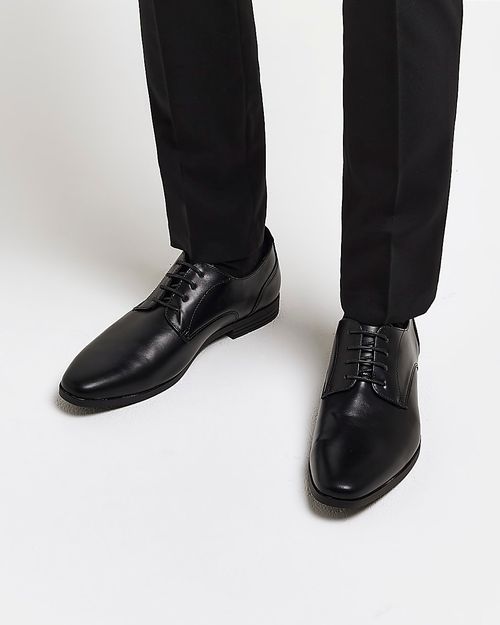 Mens River Island Black Derby...