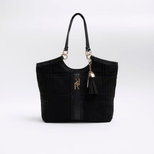 Black RI monogram shopper bag