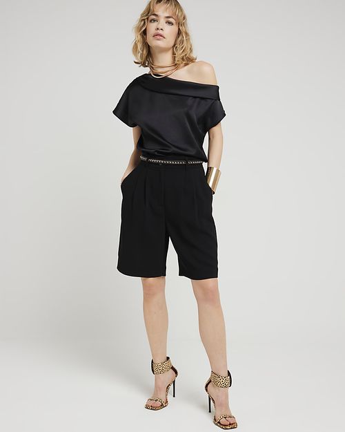 River Island Womens Black Off...