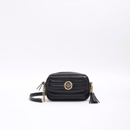 River Island Padlock Slouch Bag in Black