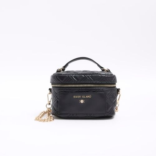 River Island Black mini chain cross body bag ($70) ❤ liked on