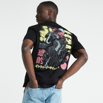 river island mens printed t shirts