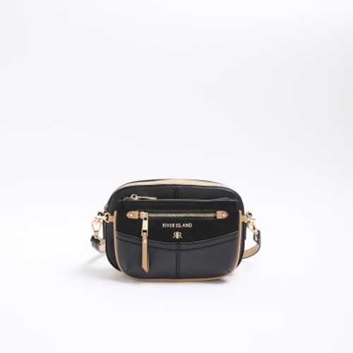 River Island Black mini chain cross body bag ($70) ❤ liked on