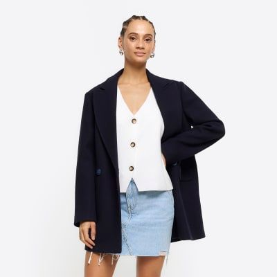 Navy skirt river island cheap