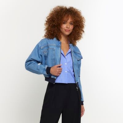 River Island High Rise Bum Sculpt Flare Patti Jean- Dark Denim |  littlewoods.com