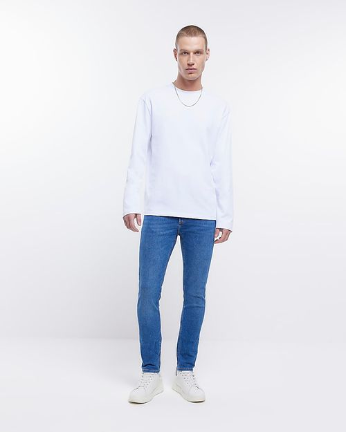 Mens River Island Blue Skinny...