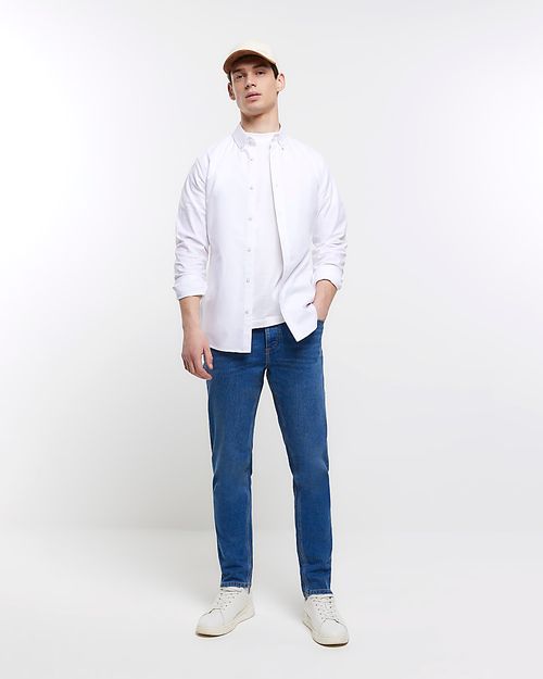 Mens River Island Blue Slim...