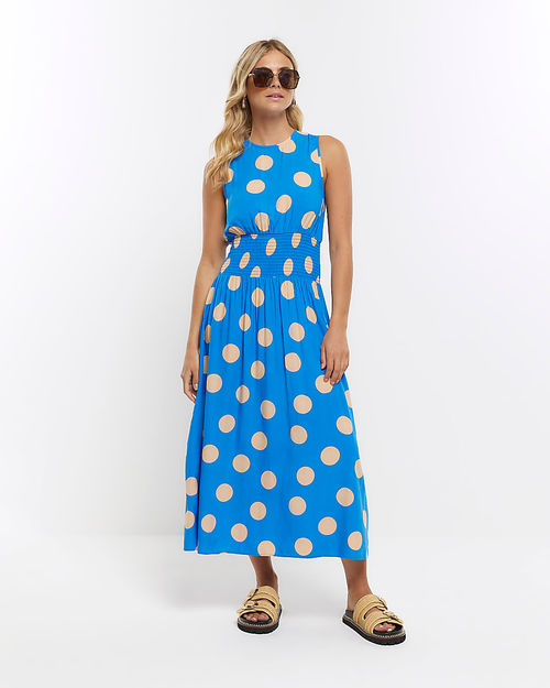 River Island Womens Blue Spot...