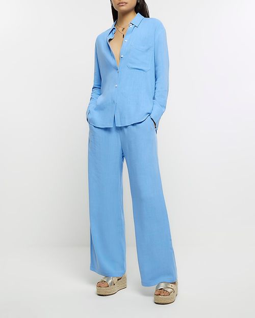 River Island Womens Blue Wide...