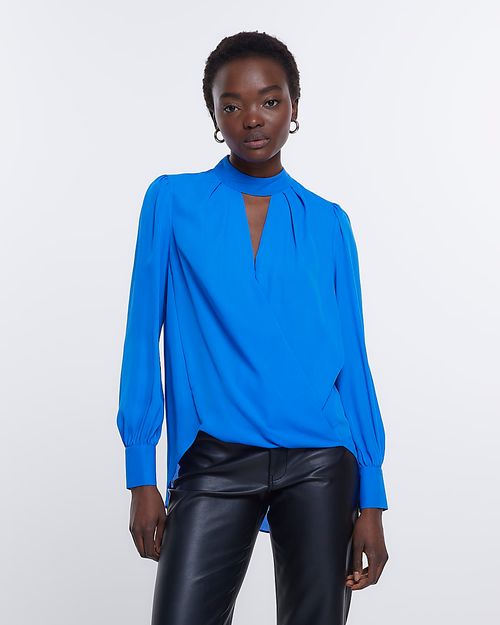 River Island Womens Blue Wrap...