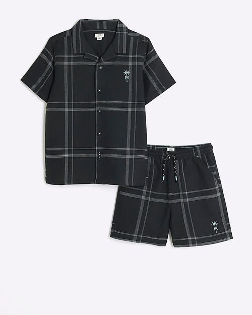 River Island Boys Black Check...