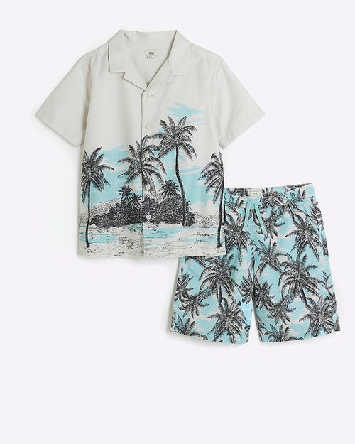 River Island Boys Ecru Palm...