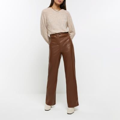 Women's Leather Trousers | Explore our New Arrivals | ZARA India