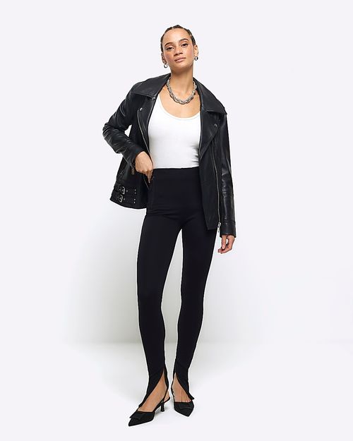 River Island Womens Black Zip...