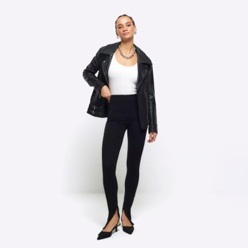 River Island Womens Black Zip...