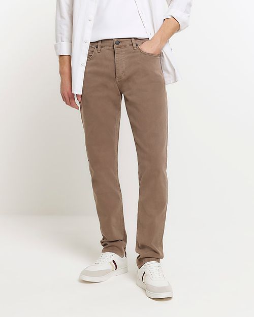 Mens River Island Brown Slim...