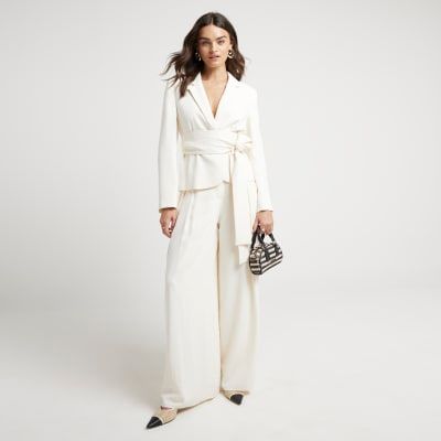 Belted wrap blazer 2025