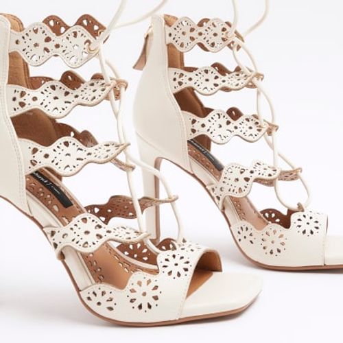 River Island Womens Cream Cut...