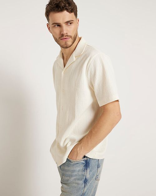 Mens River Island Ecru...