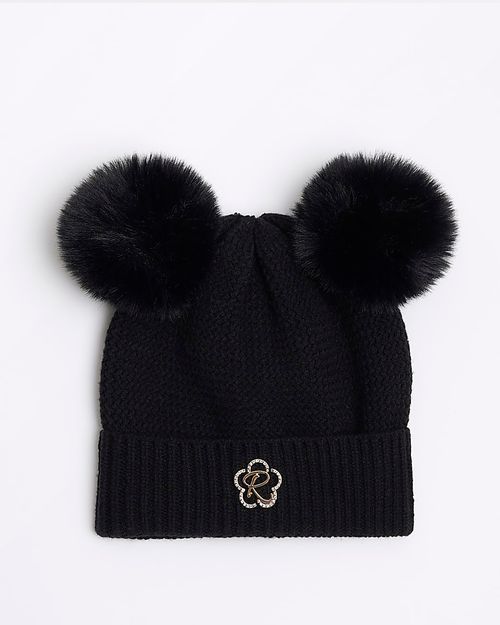 River Island Girls Black Pom...