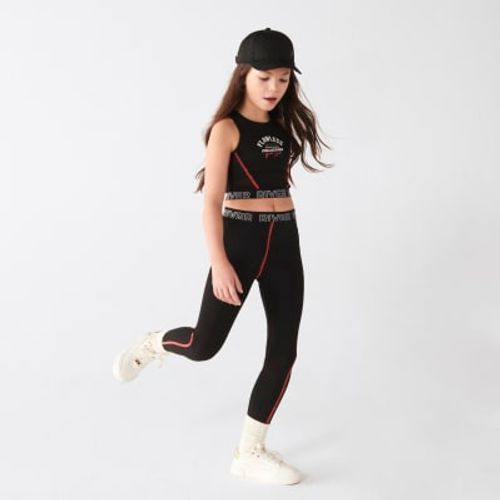 River Island Girls Black Ri Active Mesh Panel Leggings