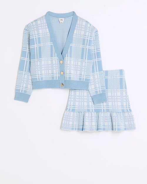 River Island Girls Blue Check...